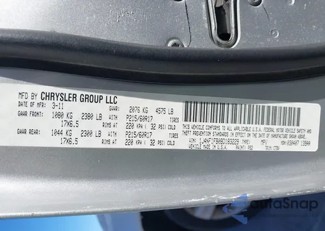 2011 Jeep Compass from USA, damaged, VIN 1J4NF1FB0BD183229